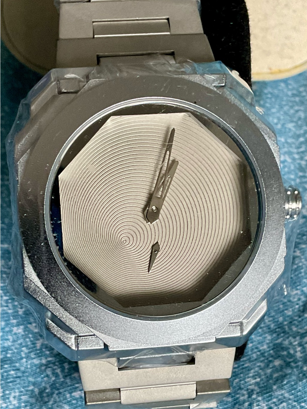 Nib SS Heroforce Brushed And Polished Octagonal Bezel Swirling Guilloche Dial Nib SS Heroforce Brushed And Polished Octagonal Bezel Swirling Guilloche Dial